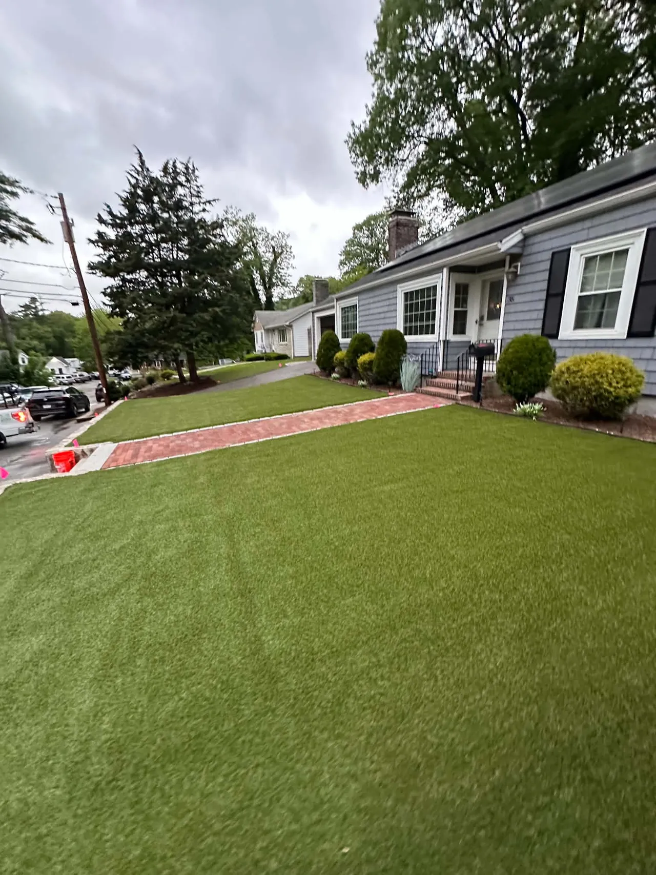 Another view of the front lawn installation
