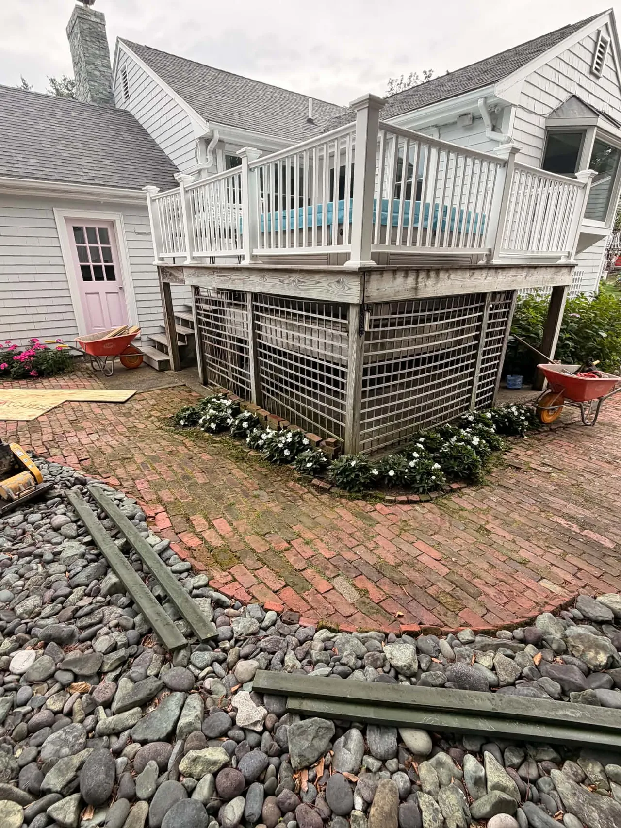 Existing surface beside the deck